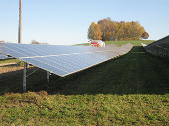 Aufbau, Solarpark in Kühbach